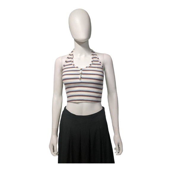 Garage Tops - Garage Henley Halter Top Multi M